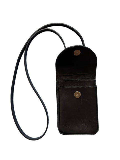 Lima Black Leather Crossbody Bag