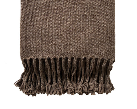 Brown Thick Baby Alpaca Throw