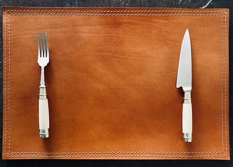 Malt Brown Leather Placemat